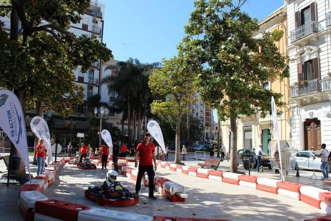 Il circuito di Karting in Piazza allestito nel centro cittadino